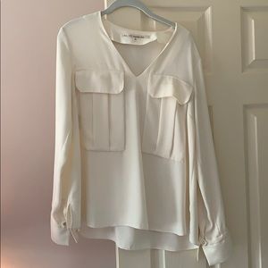 Long sleeve cream blouse Rachel Roy medium